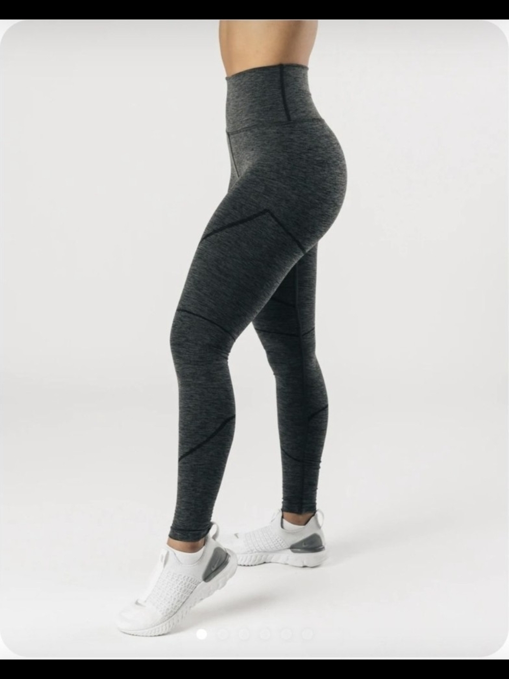 Alphalete Revival High-Waist Heathered Charcoal Leggings